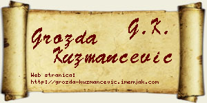 Grozda Kuzmančević vizit kartica